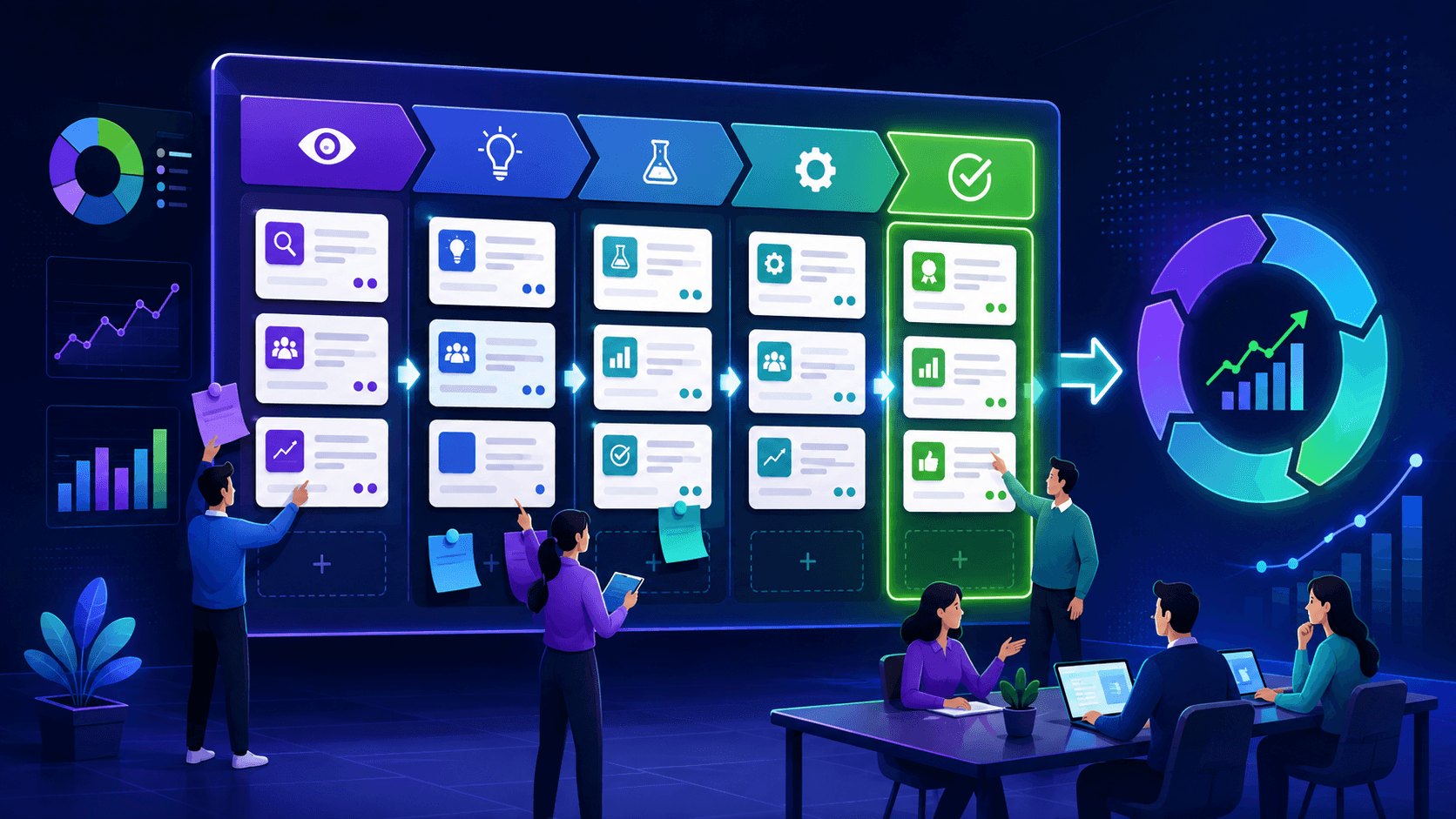 Ảnh minh họa Kaizen Board Management và quy trình cải tiến liên tục