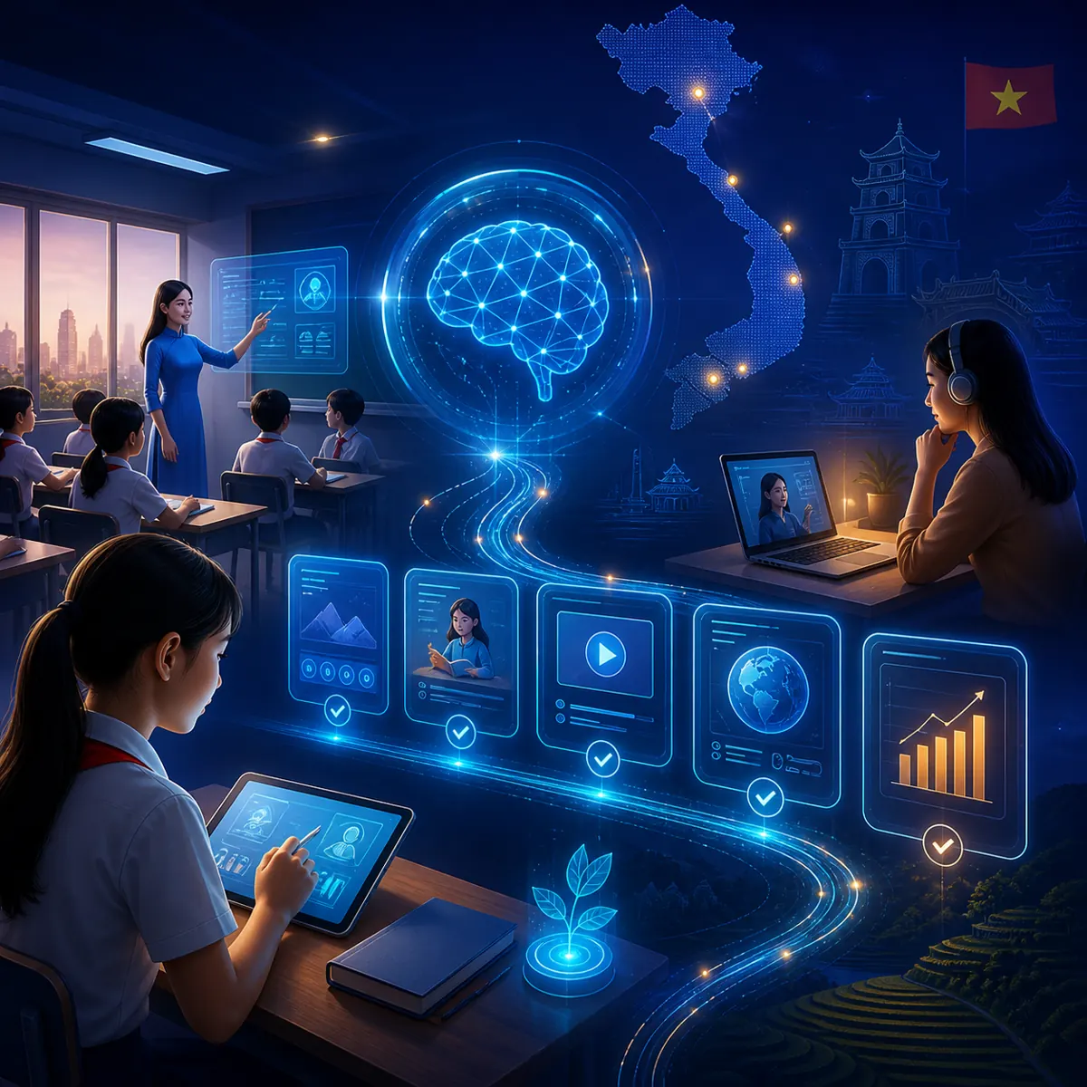 Ứng dụng AI trong giáo dục và cá nhân hóa học tập